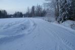 Tien kunnon  takistus aurauksen jälkeen